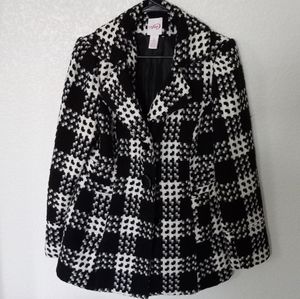 Black and white coat